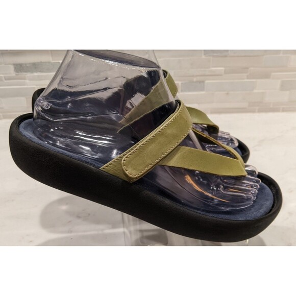 Women's Wolky Serenity Moss Green Adjustable Thong Sandals Size 38/US 7 - Picture 4 of 9